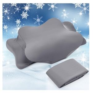 Cooling Cervical Neck Pillowcase-Queen Size-DARK GRAY